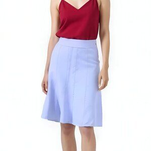 Ann Taylor LOFT Lavender Lilac Purple A-Line Fit Flare Trumpet Mermaid Skirt S 4